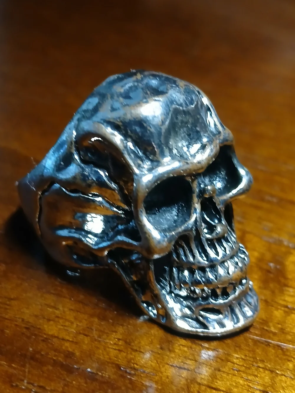 Silver Skull Statement Ring - Men's Accessory
